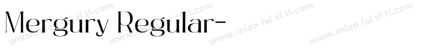 Mergury Regular字体转换